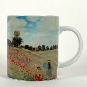 Art Collector Coffee Mug | "Poppy Fields" by Claude Monet 12oz Ceramic Mug‎